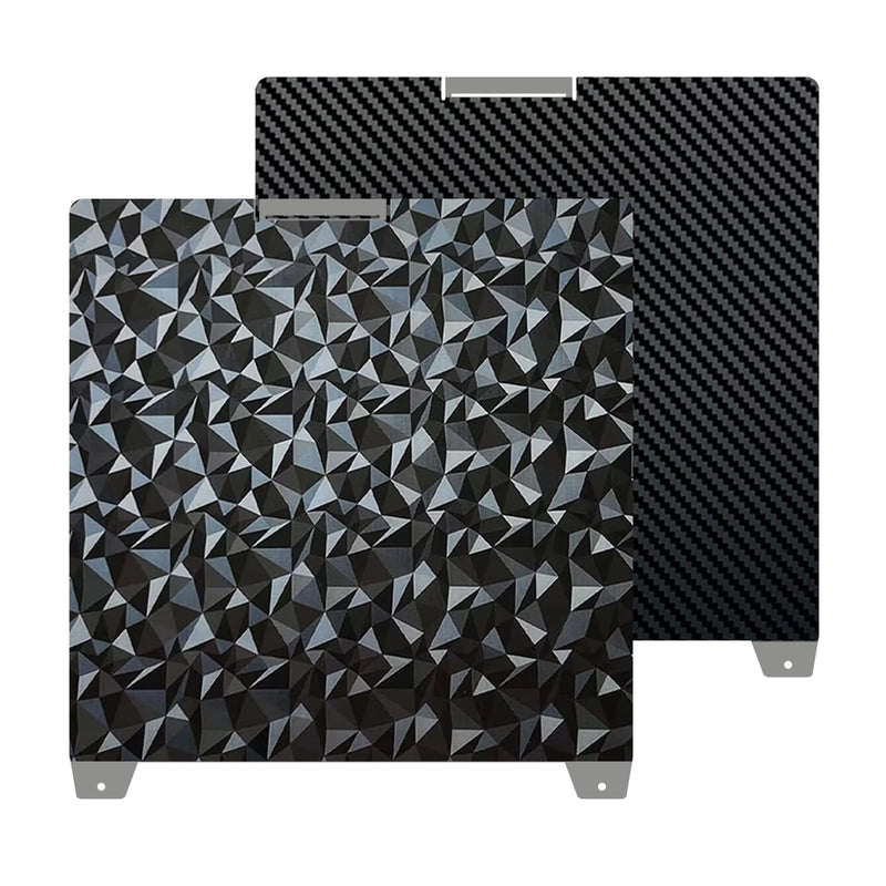 370x370mm K2 Plus Build Plate, Double-Sided PEO PET Build Plate Printing Bed Platform for Creality K2 Plus 3D Printer,Flexible Spring Steel Sheet Without Magnetic Base for Creatily K2 Plus 370x370mm for K2 Plus