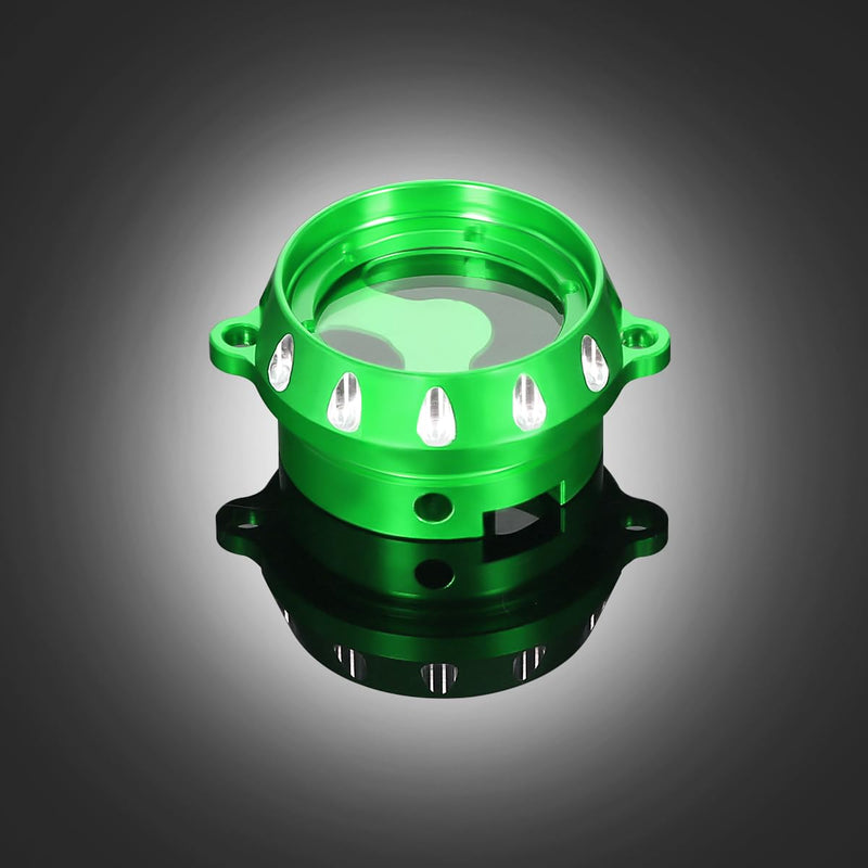 KLR 650 Motorcycle Perspective Oil Filter Cover Cap CNC Aluminum Compatible With KLR650 1987-2025 Green 3D Carving 131 green