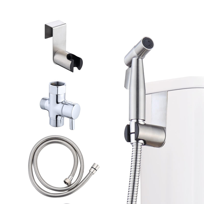 Handheld Bidet Sprayer for Toilet & Bathroom, Adjustable Water Pressure Spray Gun with 304 Stainless Steel Hose, Bidet Faucet for Postpartum Care, Elderly, Muslim Shower, Easy to Install