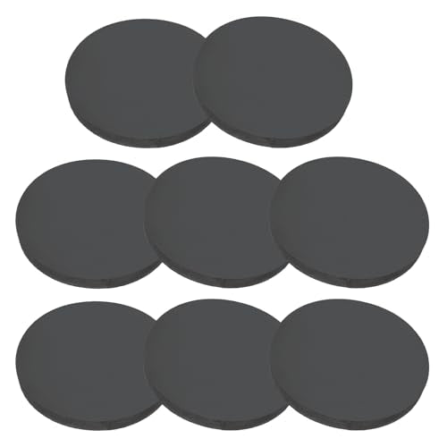 PATIKIL Rubber Solid Discs Washers, 8 Pcs Anti-Vibration Spacer 85mm OD x 8mm Thick Rubber Round Gasket Pad Bushings Spacer Washer for DIY Gasket Craft, Black 85mm x 8mm