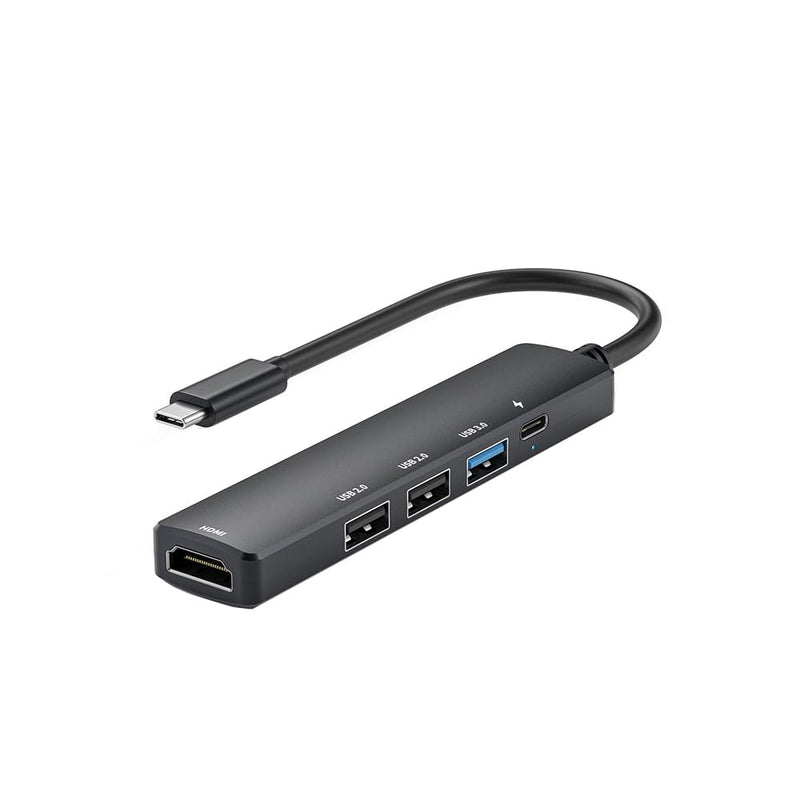 5 in 1 USB C Hub with 4K HDMI, PD 100W Fast Charging Type C Adapter, Multi-Port USB C Converter Compatible with Windows, MacOS, Linux sysytem; Support MacBook Air/Pro/ M1/ M2, Chromebook, XPS