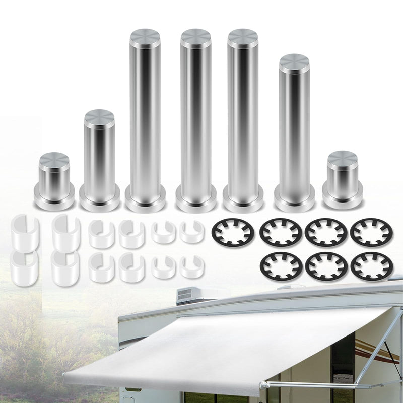 Power Awning Arm Repair Pin Kit Fits for Power Rv Camper Trailer, RV Awning Parts W/Spacers Kit, Equivalent to Part 431840 540900 43184,436366 Awning Arm Repair Pins