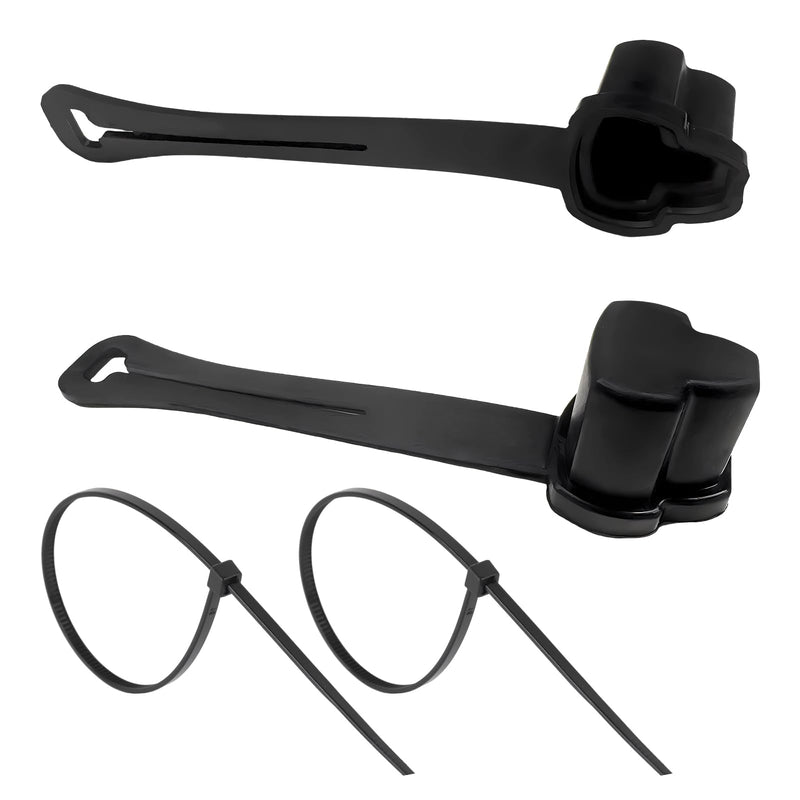 2PCS 3 Prong Plug Protector, Waterproof Electrical Plug Protector for Engine Block Heater Cords, Weatherproof Extension Cord End Cover Safety Caps for 120-Volt Plugs 2pcs
