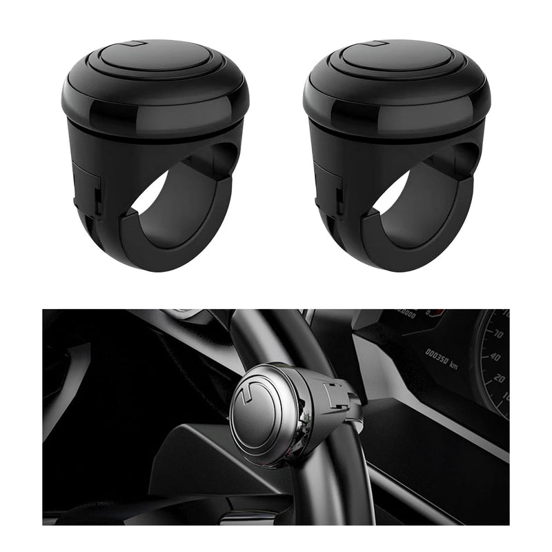 2PCS Steering Wheel Spinner Knobs, 360 Degrees Rotation Vehicle Power Handle Knob with Metal Bearings, Premium Slicone Finish Steering Wheel Spinners Ball for Car Truck SUV