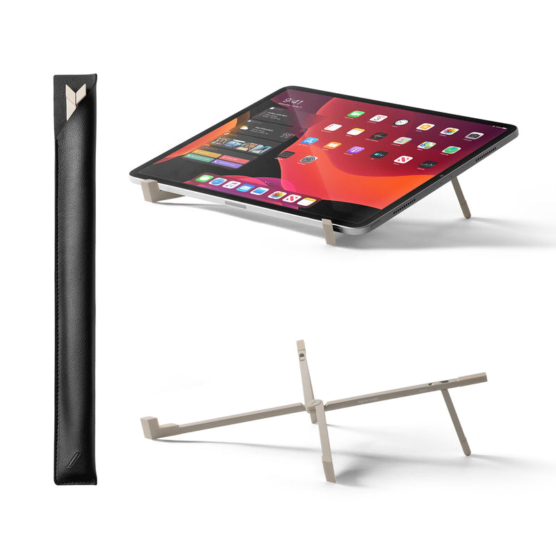Native Union Fold Laptop Stand – Ultra-Slim Foldable & Portable Laptop Stand – Ergonomic & Optimized Viewing Angle – for 13 to 16 Inch MacBooks & Laptops, 10 to 16 Inch iPads & Tablets (Sandstone) SandStone