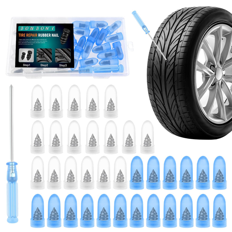 35 Pcs Tire Repair Rubber Nail Self Tapping Tire Repair Screws Kit for Trucks Motorcycles Cars and Other Vacuum Tire Vehicles 35