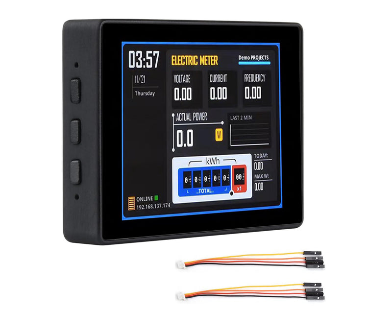 ESP32-S3 2.41inch AMOLED Touch Display Development Board, 600x450, 32-bit LX7 Dual-core Processor, Onboard Accelerometer and Gyroscope Sensor, ESP32 with Display (with Case Version)
