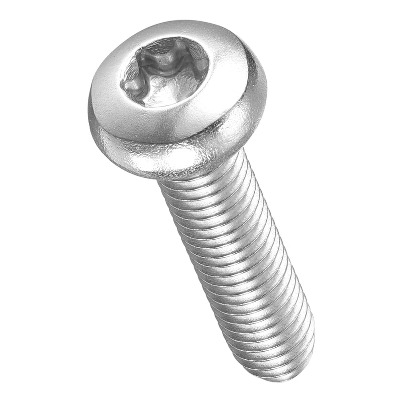 METALLIXITY Pan Head Torx Security Screws Bolts (M5-0.8x20mm) 250Pcs, Button Torx Head Machine Screws 304 Stainless Steel - for Furniture Woodworking Project, Silver Tone M5-0.8x20mm 250