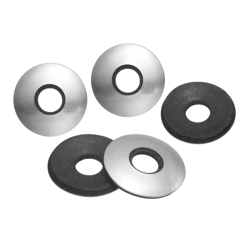 uxcell 200Pcs 3/8" x 1" Sealing Washers, 304 Stainless Steel EPDM Bonded Neoprene Rubber Washers for Screws Bolts, Silver&Black 3/8" x 1" 200