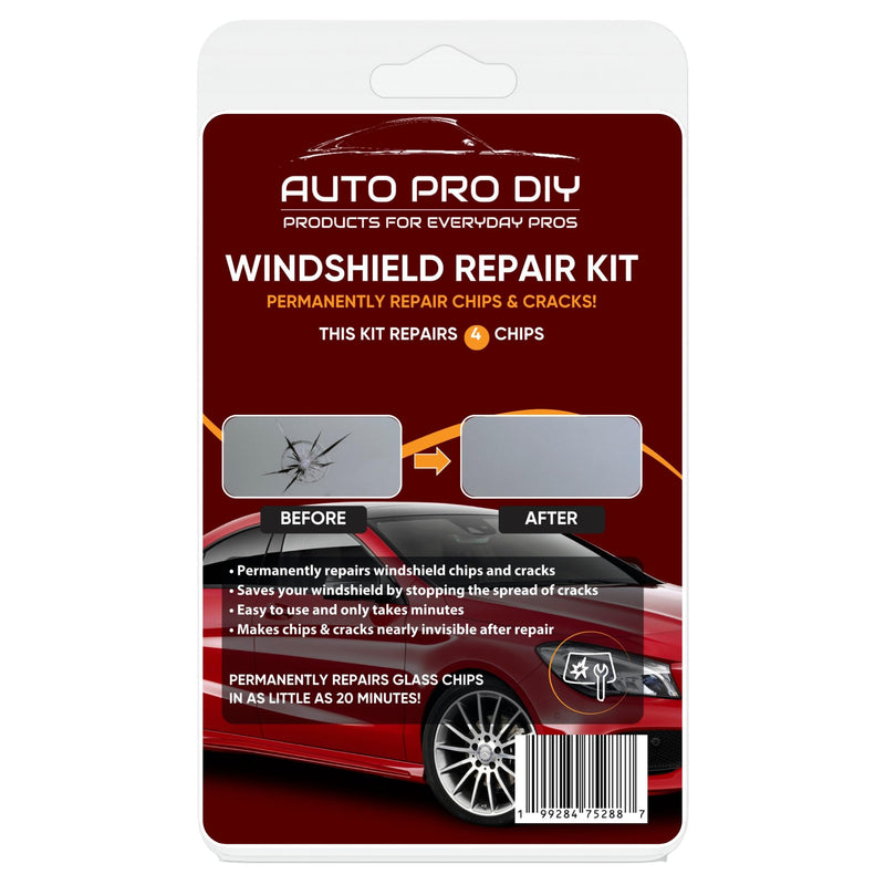 Windshield Repair Kit, 4 Pack (4 Chips Repaired), 20-Minute Glass Crack Repair Tool