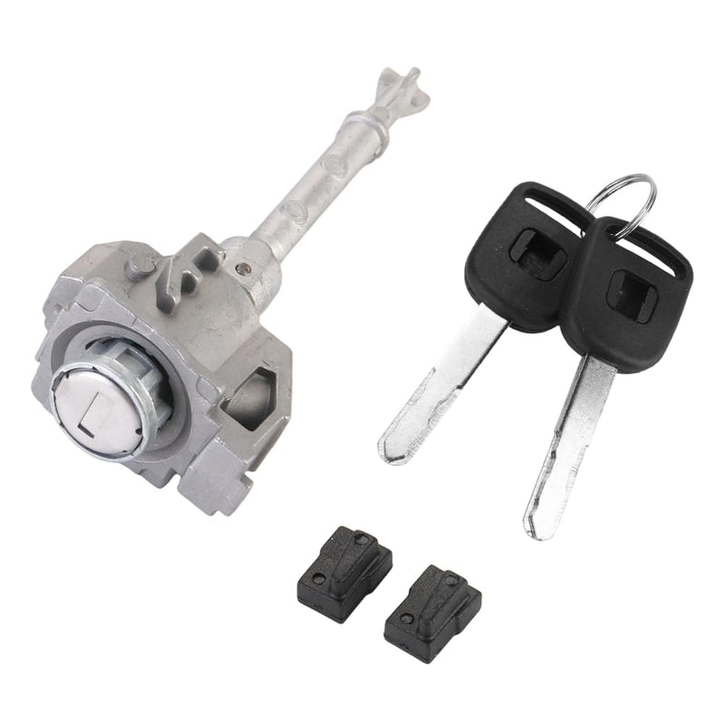 Front Door Lock Cylinder Set with Keys for Honda Civic 2012-2015 | 2 Keys, Silver Tone | Driver Side Door Lock Cylinder Replaces 72185-TR0-A01