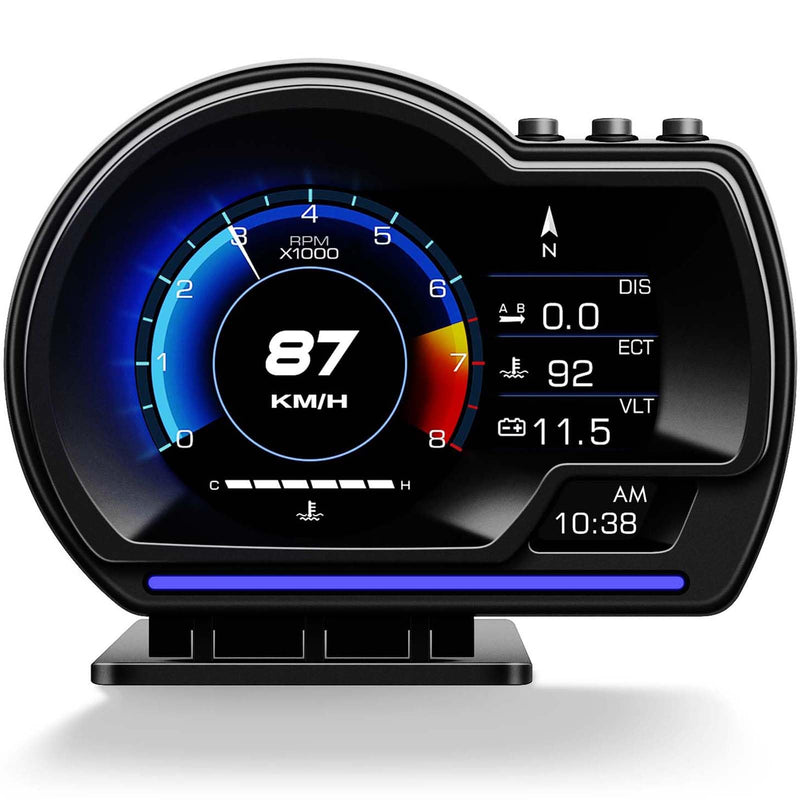 Head Up Display, OBD2+GPS Dual System, Speedometer, Tachometer, Water Temp, Volt, Overspeed Alarm AUTO Gauge Fault Diagnosis for Cars