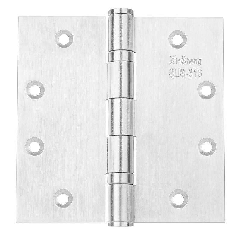 4.5" 316 Marine Grade Door Hinges XINSheng Heavy Duty Exterior 3 Pack | Ball Bearing Design | 220 LBS Capacity | Security Pin | Coastal & High-Salt Resistant | Perfect for Outswing Doors & Gates