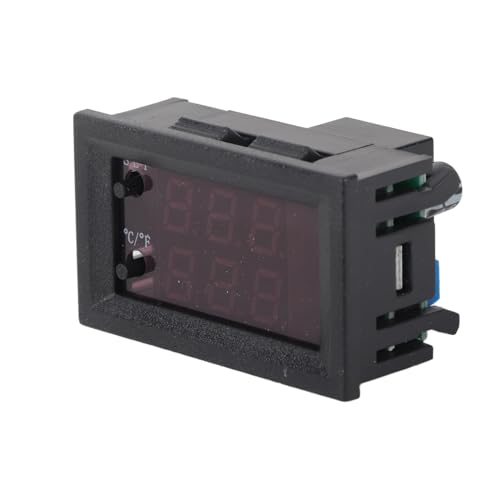Temperature Controller, Digital Display DC 12V Thermostat, -50 to 110 Celsius Programmable Temperature Sensor for Home, Heater, Equipment Case