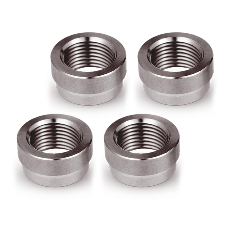 4 Pcs O2 Sensor Bung, 304 Stainless Steel M18x1.5 O2 Bung Weld in, Oxygen Sensor Bung Stepped Style 4 Pcs Silver M18 x 1.5
