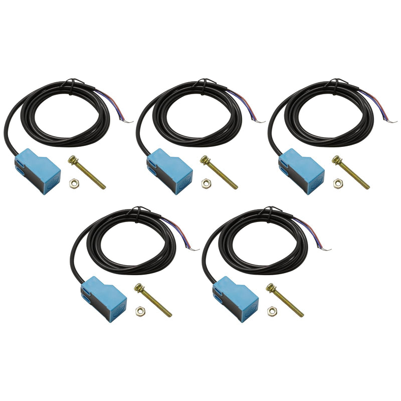 5Pcs SN04-P2 NC Normal Close PNP Inductive Proximity Sensor Switch Detector, 4mm 3 Wire DC 10-30V, Replace for Object Detection Motion Sensing