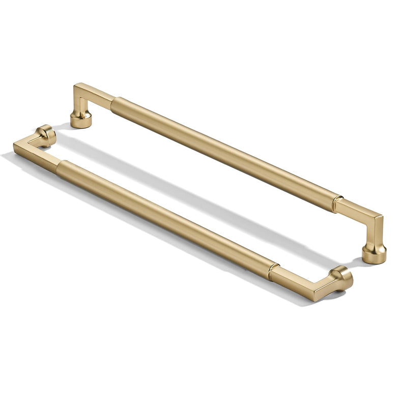 2 Pack 12 Inch Hole Center Champagne Bronze Cabinet Pulls-Heavy Duty Solid Cabinet Handles for cabinets Dressers Kitchens Handles Bathroom cabinets 12"(305mm) Hole Center 2