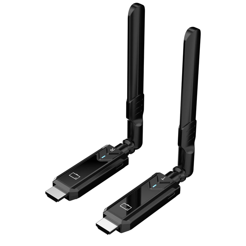 1313 FEET/400M Wireless HDMI Transmitter and Receiver with Adapter 4K, Wireless HDMI Extender Kit, Support 2.4/5GHz for Streaming Video and Audio to Monitor from Laptop/Pc/Tv Box Black 1TX+1RX 1313FT
