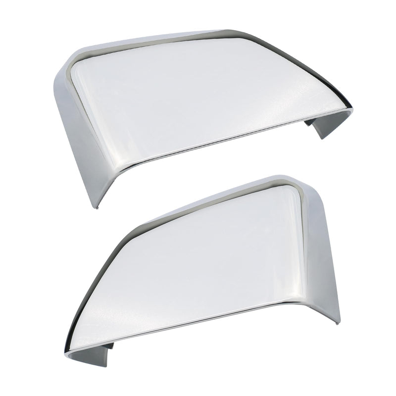 1 Pair Tow Mirror Chrome Cover Cap | For 2017-2024 Ford Super Duty F250 F350 F450 F550 Truck Accessories Replacement | Driver&Passenger Side Exterior Plastic Top Half Door Mirror Caps 1 Pair