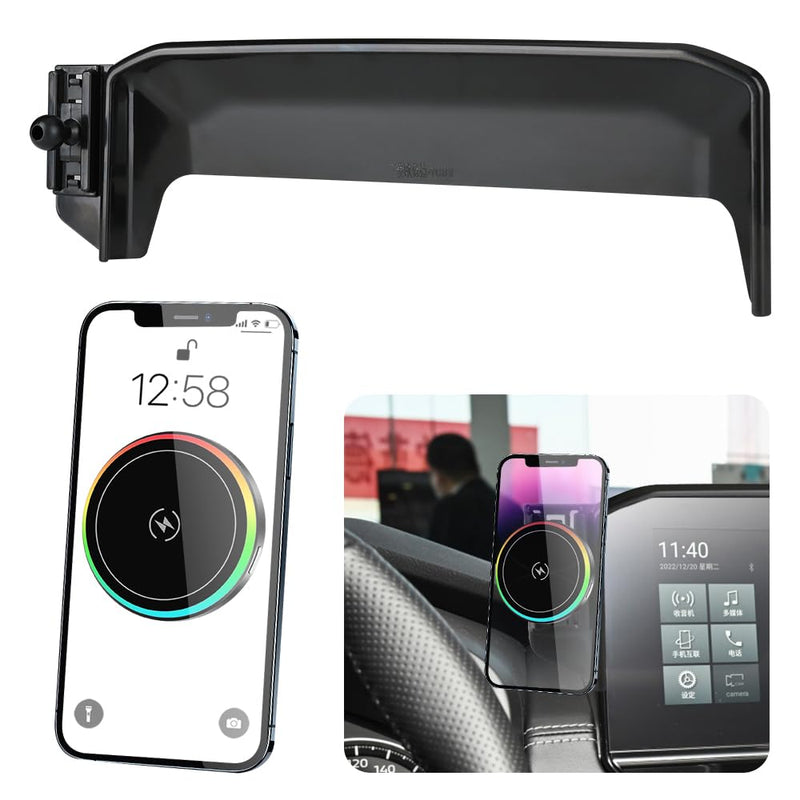Car Magnetic Phone Mount for Mitsubishi Outlander 2022 2023 2024 （ 9 inch Screen ） Auto Interior Accessories Best Cellphone Holder Fast 15W Wireless Charger Cell Phones Charging Stand Magnet holder for 2022-2024 Outlander(9-in Screen)