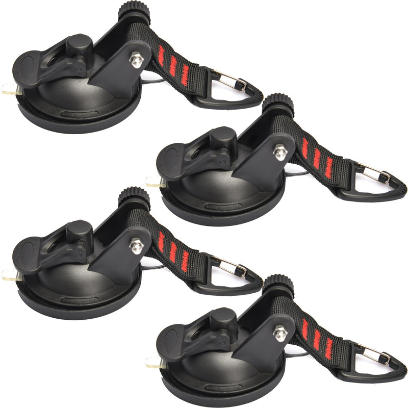 4PCS Suction Cups Heavy Duty with Hooks,Outdoor Strong Suction Cup Wall Anchor for Camping Tarp Accessory,Car Side Awning,RV Boat Window Glass Camping Trap