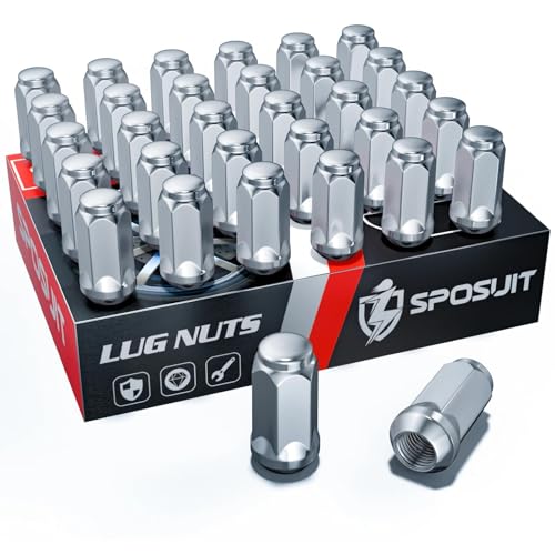 Sposuit 32 Pcs 9/16-18 Chrome Lug Nuts, 3/4inch Hex - Replacement for Ram 32 Pack HexDrive