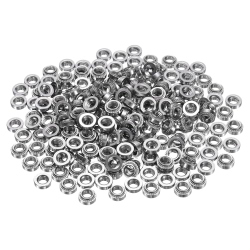 uxcell 200Pcs Self-Clinching Nuts, #10-32 x 0.14 304 Stainless Steel Pressure Rivet Nut Mounting Hardware Fastener for Construction Industry #10-32 x 0.14" 200