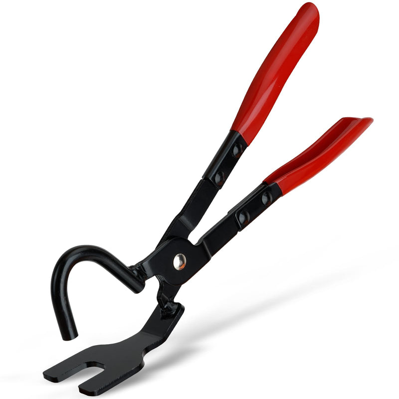 Exhaust Hanger Removal Tool, Heavy-Duty Exhaust Hanger Pliers for Car & Truck Rubber Exhaust Hangers, 25° Offset Design, Non-Slip Grip, Compatible with Most Exhaust Systems