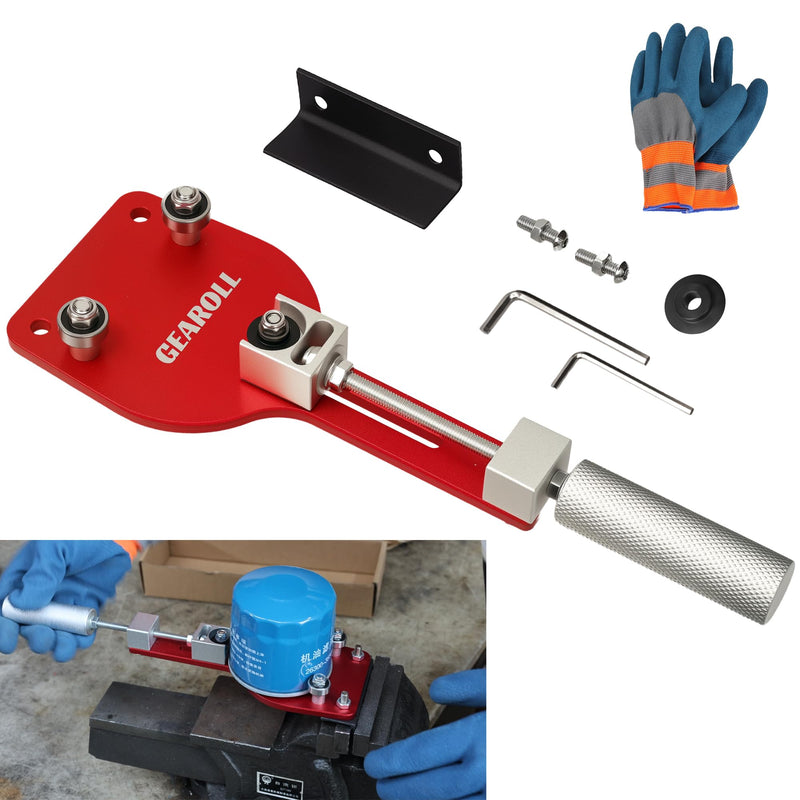 77750 Oil Filter Cutter Tool with Vise Jaw Plate, Oil Filter Cutter Cutting Tool for Filter Cutting Range 2-3/8" to 5"