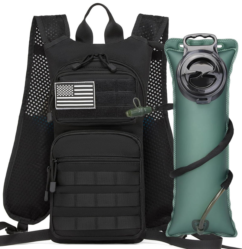 ATBP Insulated Hydration Pack Hiking Water Backpack Running Vest with 3L TPU Bladder Bag for Marathon Cycling Men Black T