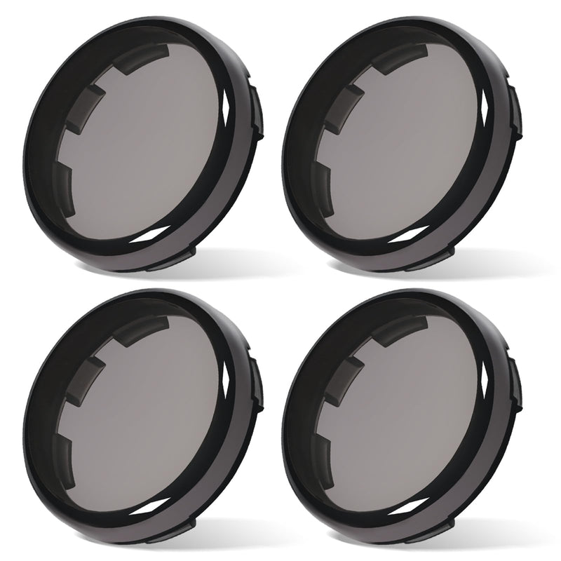 Benlari 2inch Smoke Bullet Turn Signal Light Lens Cover Anti-scratch Lenses Fit for Harley Touring Street Glide Road Glide Road King Electra Glide Softail Dyna Sportster Iron883 1200 (2) 2
