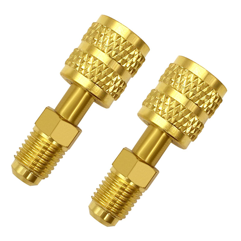 Joywayus 1/4" SAE Male to 5/16" SAE Female Flare Swivel Port Straight Adapter For R410A Mini Split HVAC System (Pack of 2)