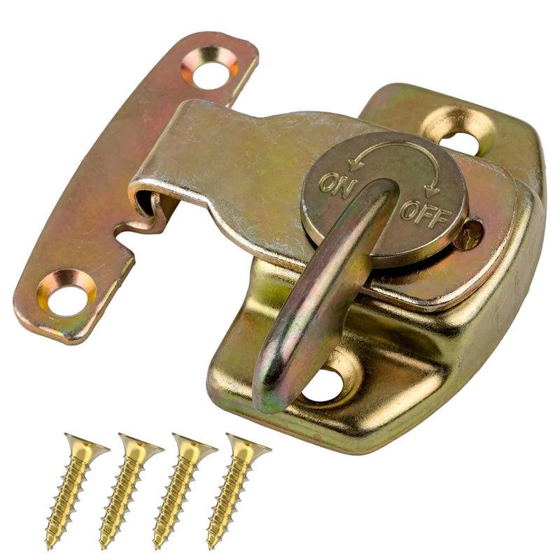 Brass Plated Table Leaf Lock - Pack of 6 - Dining Table Leaf Latches - Table Buckle Connectors - Table Locks for Leaves - Antique Furniture Hardware | TT1-SB (6)