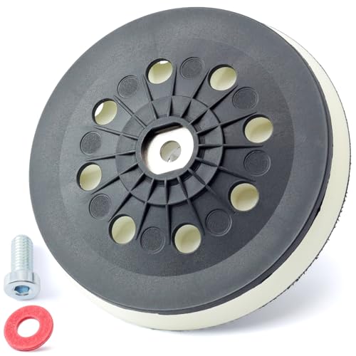 492286 D125 (5-Inch) Soft Sanding Pad 8 Holes Replacement for Festool ETSC/EC125 Sander for Jetstream Part Replace 492284, with Screw
