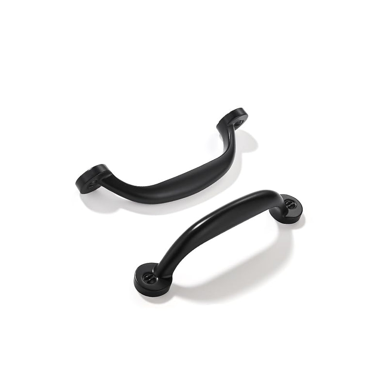 10 Pack 3 inch Hole Center Matte Black Cabinet Pulls - Heavy Duty Solid Drawer Hardware Handles Kitchen Vanity Bathroom Handles 3"(76mm) Hole Center 10