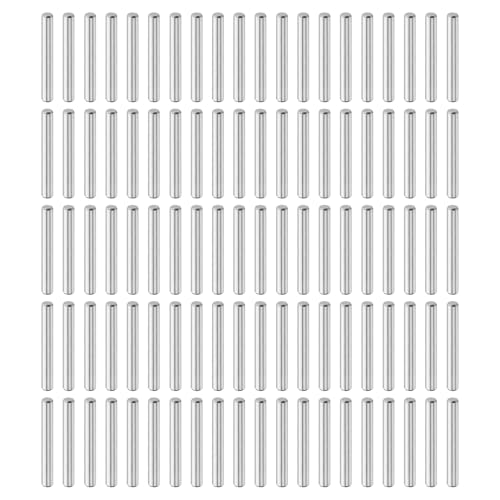 uxcell 100Pcs 4mm x 30mm Dowel Pins, 304 Stainless Steel Cylindrical Shelves Support Pegs Locating Pin Shelf Fasten Elements for Bookshelf Cabinet Furniture Component (GB119), Silver 100
