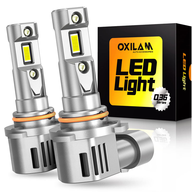 OXILAM 9005 LED Bulbs 800% Brightness 40000LM Super Bright, OEM Fit 6500K White, 20 Years Lifespan with Silent Fan & Heat Dissipation, Weatherproof IP68 & Error-Free Installation, 2 Pack