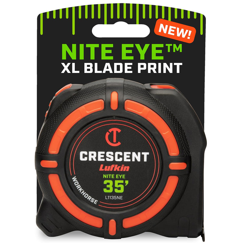 Crescent Lufkin 35 Ft. WORKHORSE NITE EYE Tape Measure | L1135NE SAE 35'