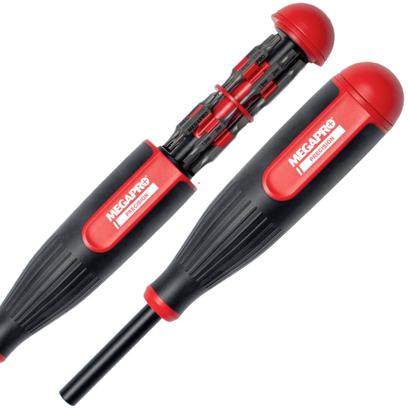 MEGAPRO® 24-in-1 Precision Multi-Bit Screwdriver | Small Screw Application | Micro-fasteners | Eyeglass & jewelry Repair | Small Electronics Maintenance | Precision Tamperproof Bits