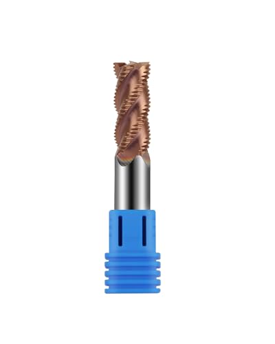 1/2" Carbide Roughing End Mill, 4 Flute End Mill Bits, 1/2" Cutting Dia 1/2 in