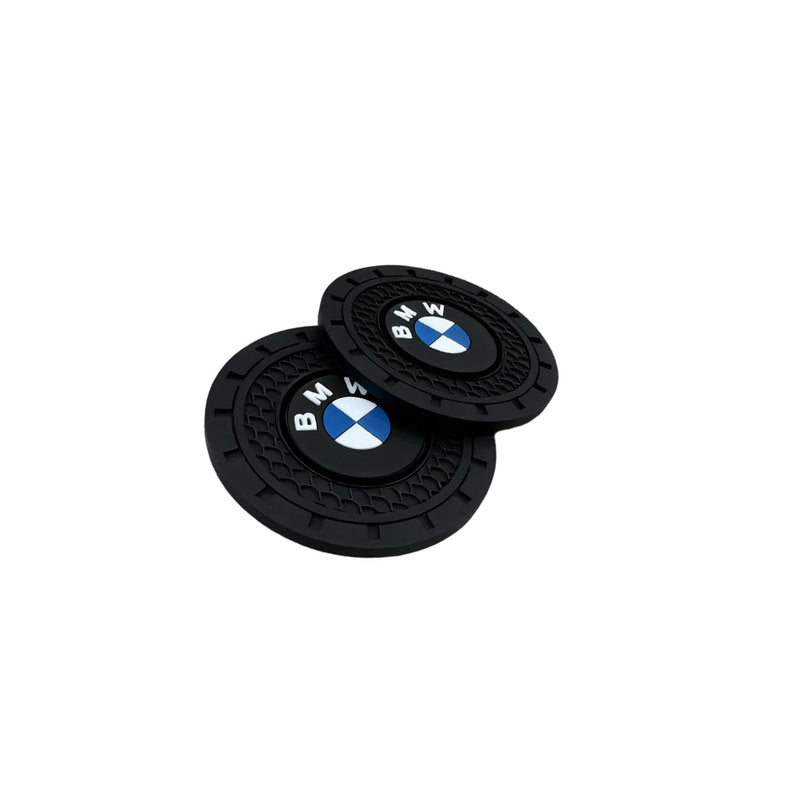 Car Cup Coasters Fit for X1 X3 X5 X6 X7 1 3 4 5 6 8 Series Z4 Accessories,Recessed Silicone Anti Slip Cup Holder Coaster Interior Accessories 2.75in 2Pack Black B-1