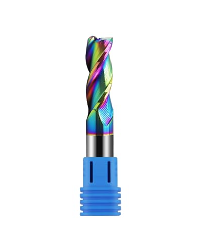 1/2" Carbide Square End Mills, DLC Rainbow Coating, 3 Flute 1/2 in