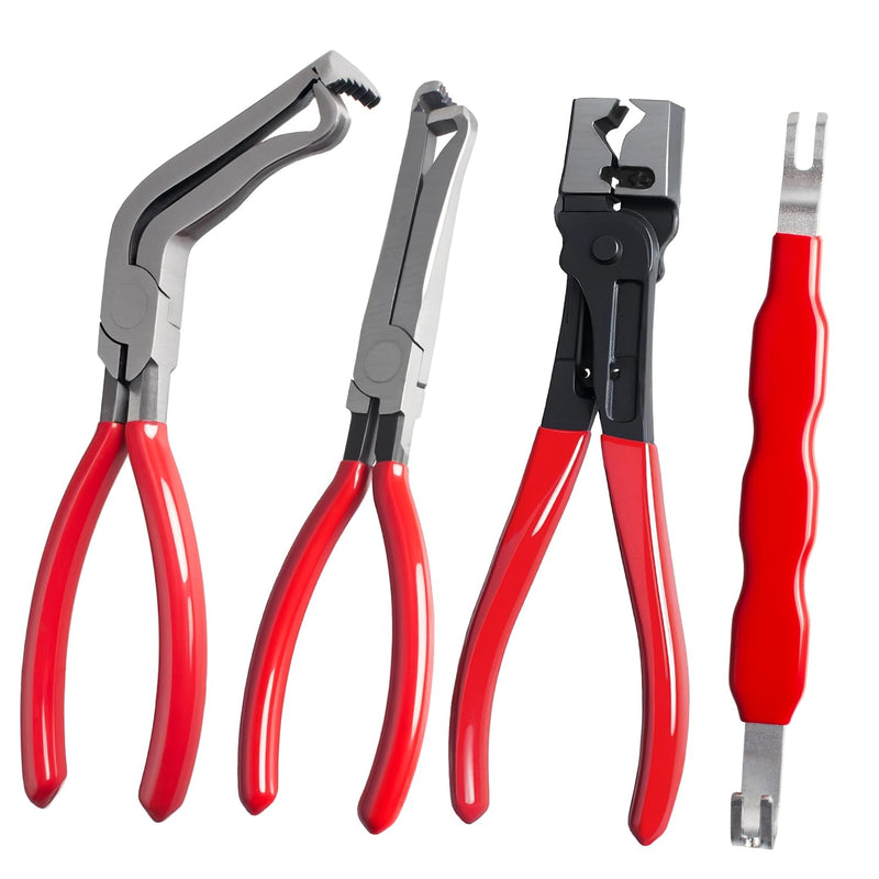 4 Pieces Electrical Disconnect Pliers for Cars, Automotive Electrical Plug Connector Disconnect Tool and Connector Separator and Hose Clamp Pliers Electrical Disconnect Pliers Set 5