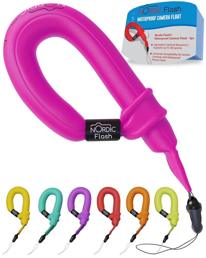Nordic Flash Floating Camera Wrist Strap – Waterproof Wrist Strap for GoPro, Action Cameras, Waterproof Phone Cases & More Pink Blush 1