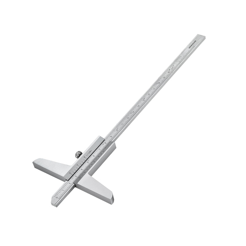 0-200mm Depth Vernier Caliper Micrometer Measuring Tool, 0.02mm Resolution,Carbonsteel Caliper Measuring Tool, DRINYOUNG (0-200/128in Depth Caliper) 0-200mm/8" (Depth Caliper)