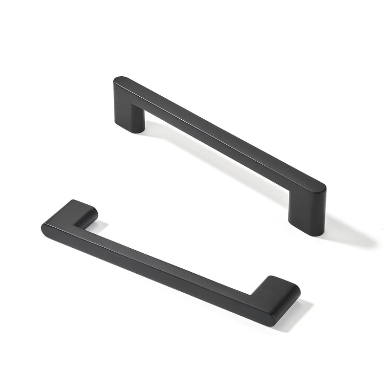 AVICCI 10 Pack Cabinet Pulls-5”128mm Screw Spacing Champagne Bronze Kitchen Drawer Pulls Cabinet Hardware Handles Wardrobe Bedroom Dresser Cabinet Handles 5"(128mm)Hole Center-10Pcs Matte Black