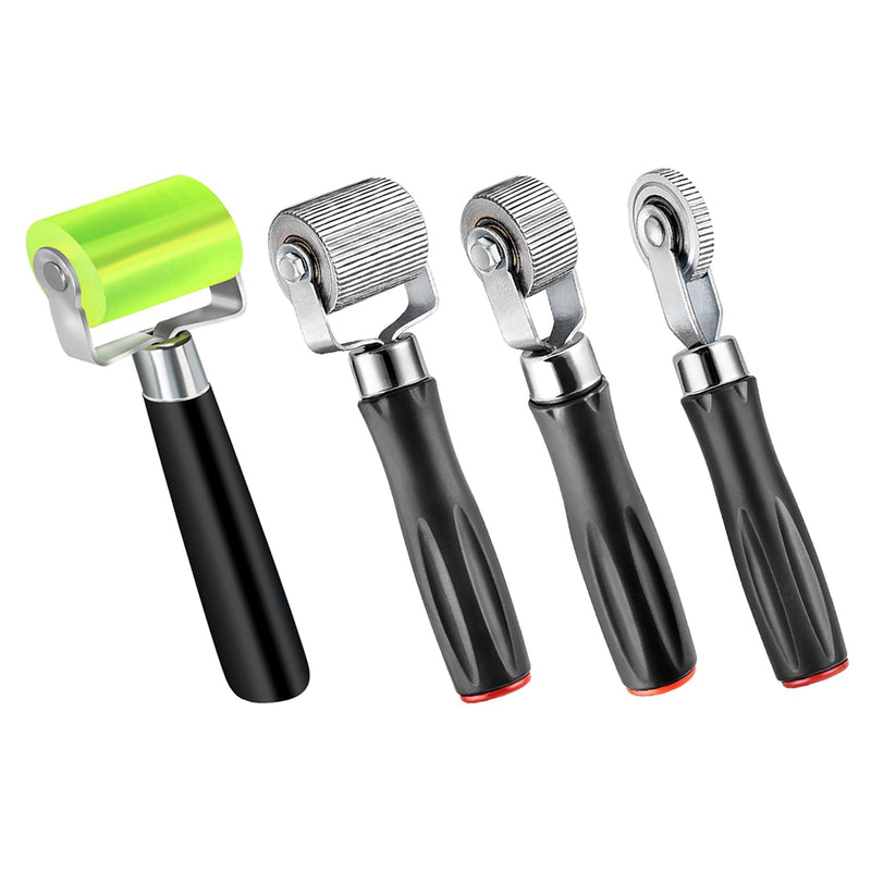 4pcs Sound Roller, Car Sound Deadening Roller Car Audio Sound Deadener Application Interior Accessories Metal Installation Tool Seam Roller
