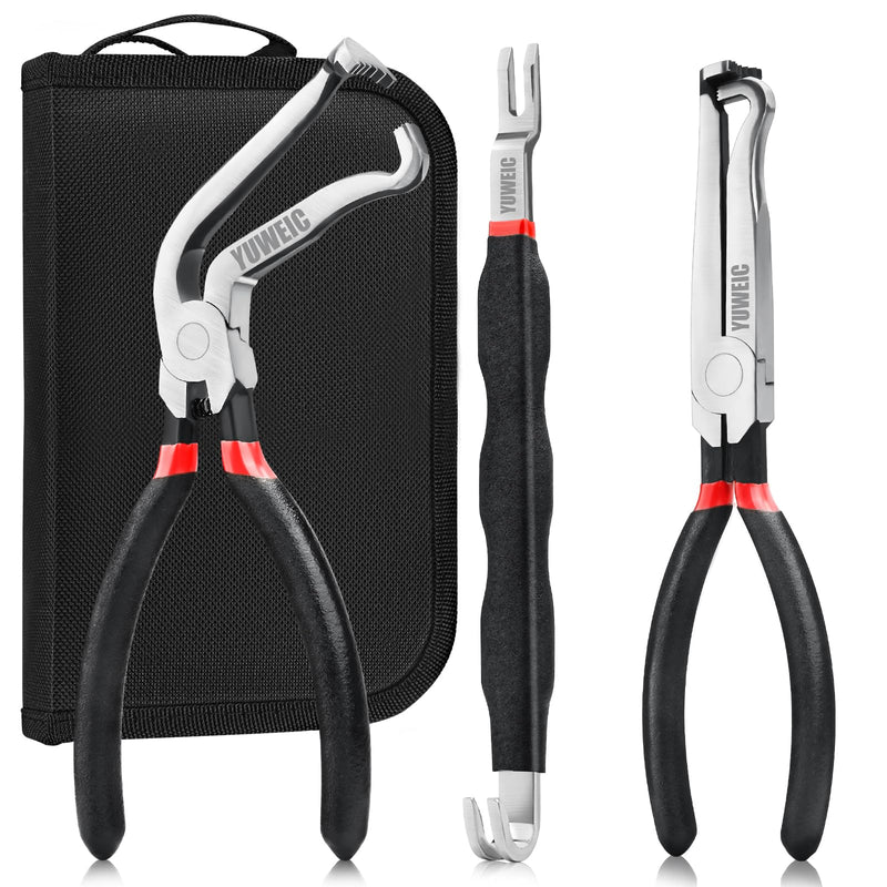 3PCS Automotive Wire Connector Removal Tool Kit - Electrical Disconnect Pliers Set Locking Tab Disconnect for Car Sensors, Wiring Harnesses, Ergonomic Non-Slip Handle