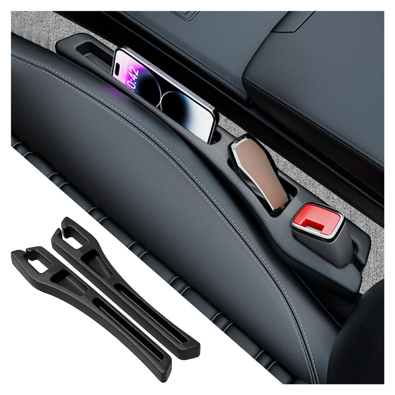 2PCS Car Seat Gap Filler Organizer,2 in 1 Car Gap Filler with Fill and Storage Function for Storing Phones Keys Cards,Universal Multifunctional No Drop Seat Guard for Cars