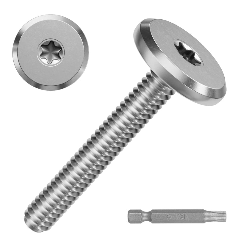 FMhotu Combo Sidewalk Screws Bolts, 304 Stainless Steel Hurricane Shutter Hardware Rust-Resistant Durable Truss Head Shutter Screws for Hurricane Shutters Panel Machinery 1/4" X 1/2", 100-Pack Bolt Combo: 1/4" x 1/2"